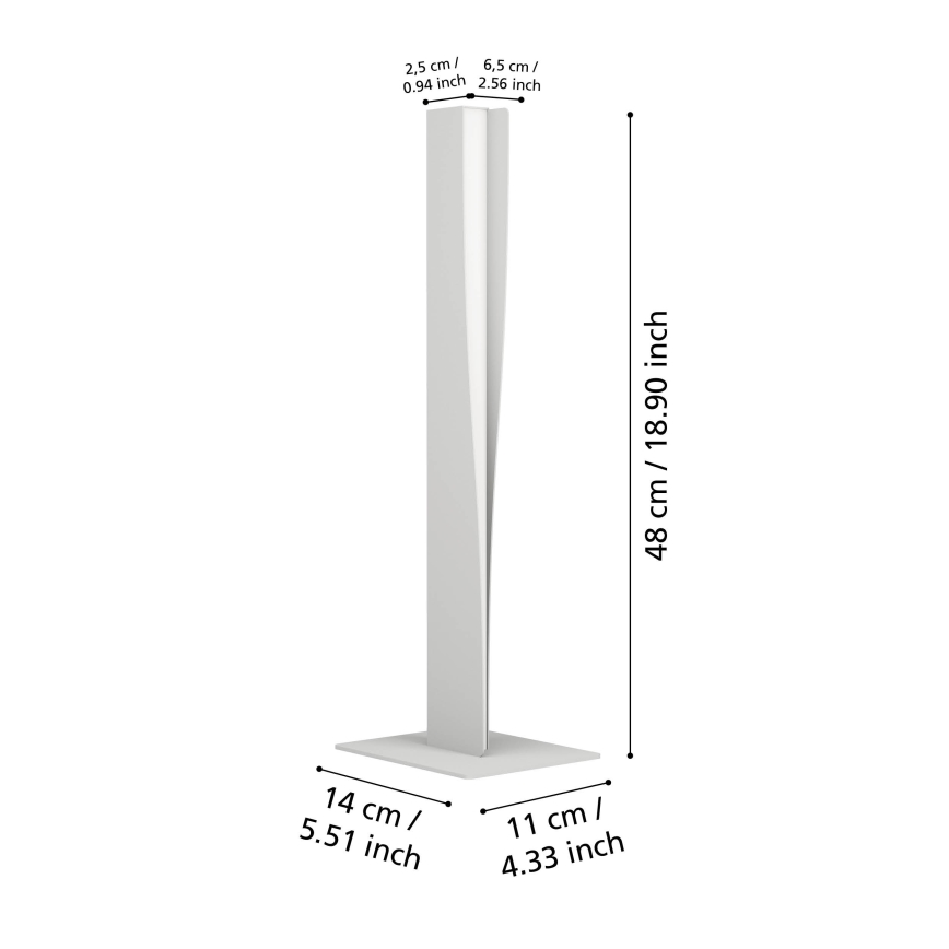 Eglo - LED RGBW dimmbare Tischlampe LED/9W/230V 2700-6500K grau