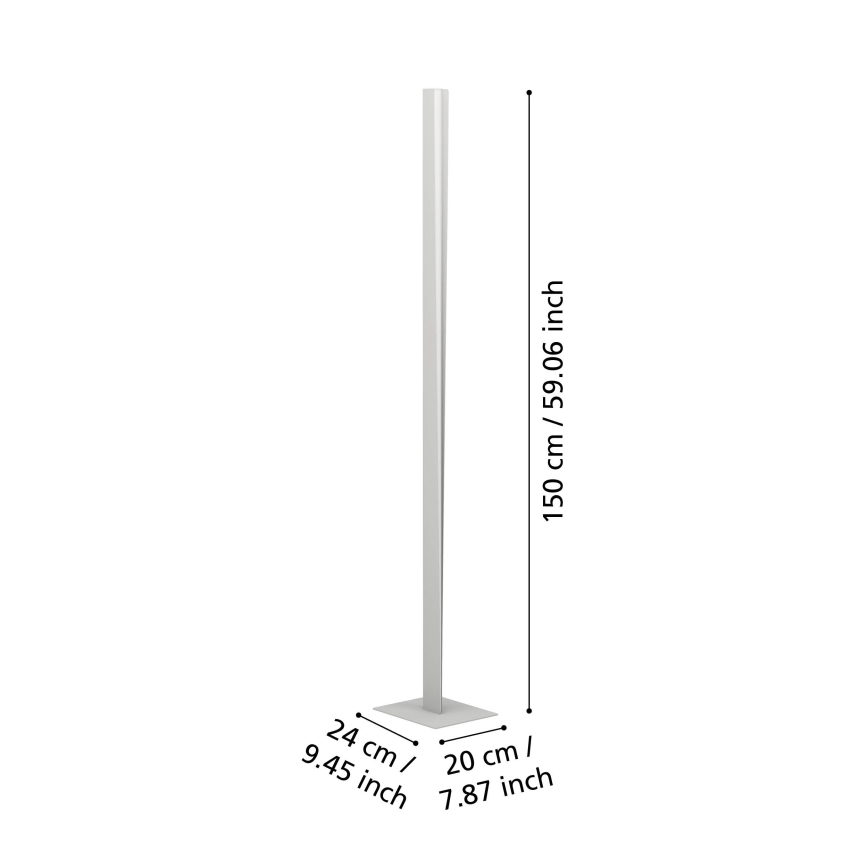Eglo - LED RGBW dimmbare Stehlampe LED/10,5W/230V + LED/15,2W grau
