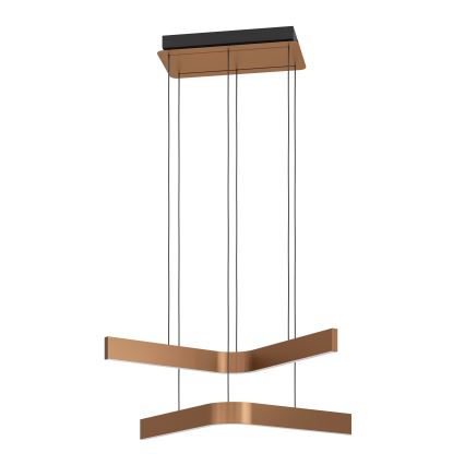 Eglo - LED RGBW dimmbare Pendelleuchte an Kabel 2xLED/18W/230V kupfer/schwarz