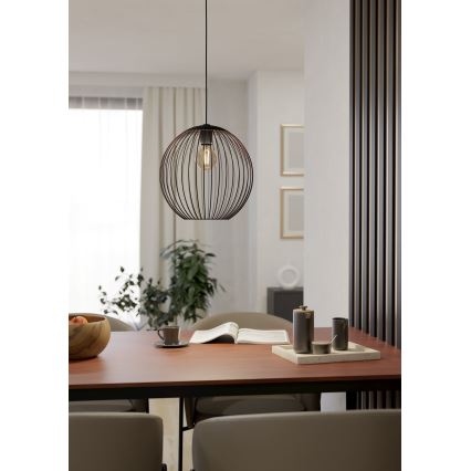 Eglo - Pendelleuchte an Kabel 1xE27/60W/230V schwarz