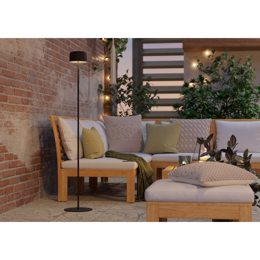 Eglo - LED-Solar-Ladestehlampe mit Touchfunktion, LED/2,8W/3,7V 1800 mAh IP44 schwarz