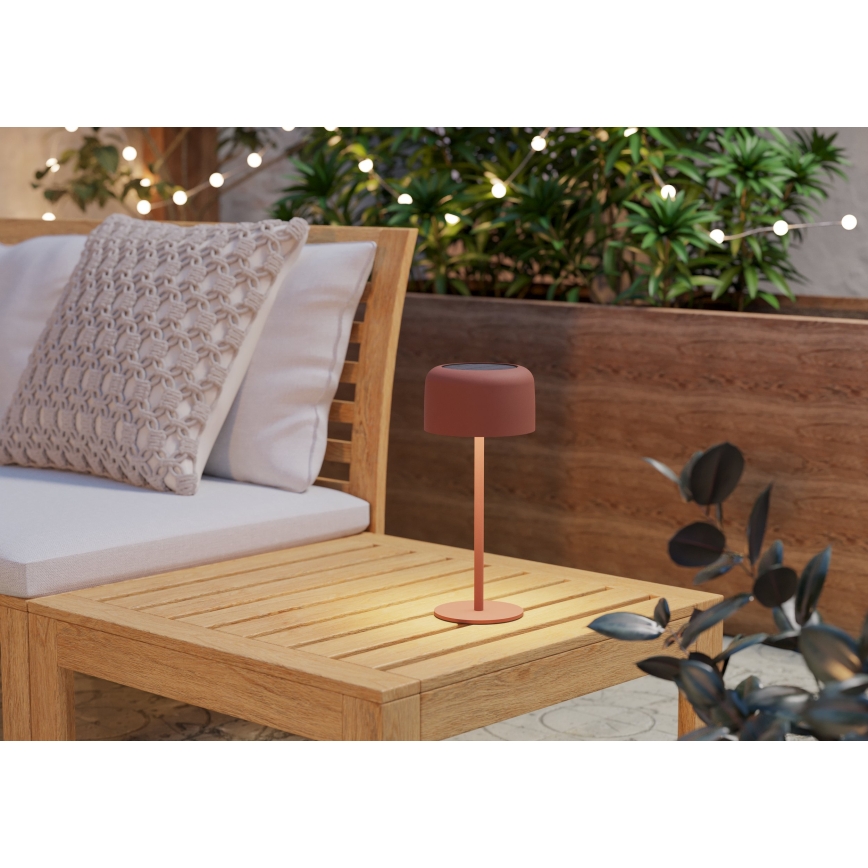 Eglo - LED-Solar-Tischlampe, wiederaufladbar, mit Touch, LED/2,8W/3,7V 1800 mAh IP44 orange