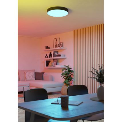 Eglo - LED RGBW dimmbare Deckenleuchte LED/15W/230V 2700–6500K Ø 39 cm schwarz