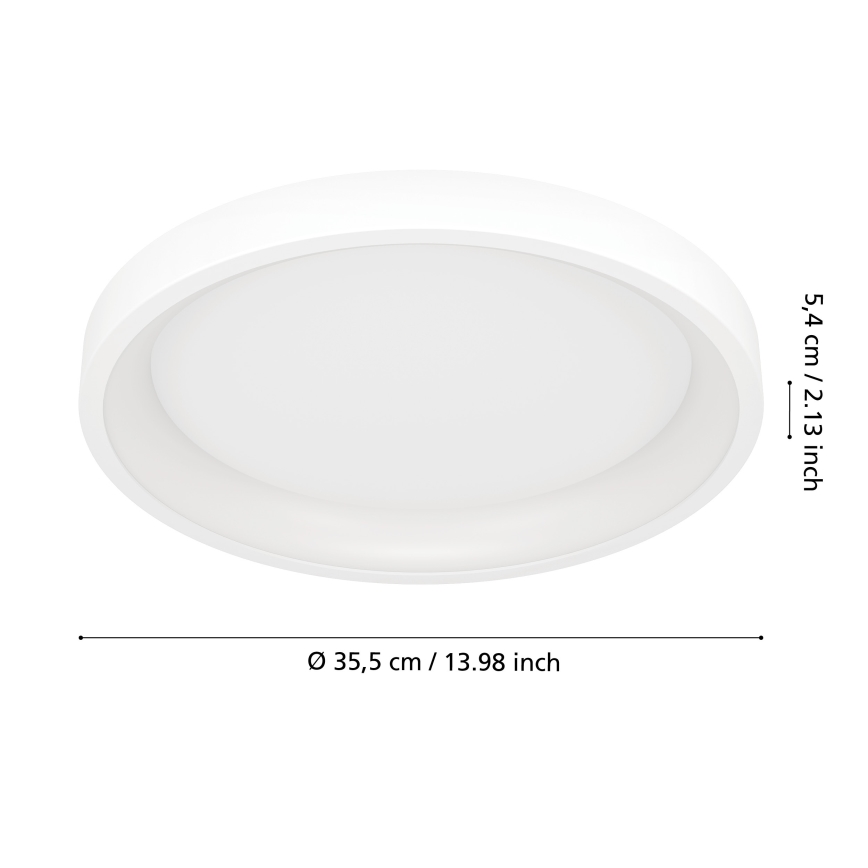 Eglo - LED RGBW dimmbare Deckenleuchte LED/19,6W/230V 2700-6500K Ø 35 cm weiß
