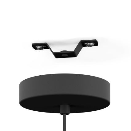 Eglo - Pendelleuchte mit Kabelaufhängung 1xE27/60W/230V schwarz/beige/rauchglas