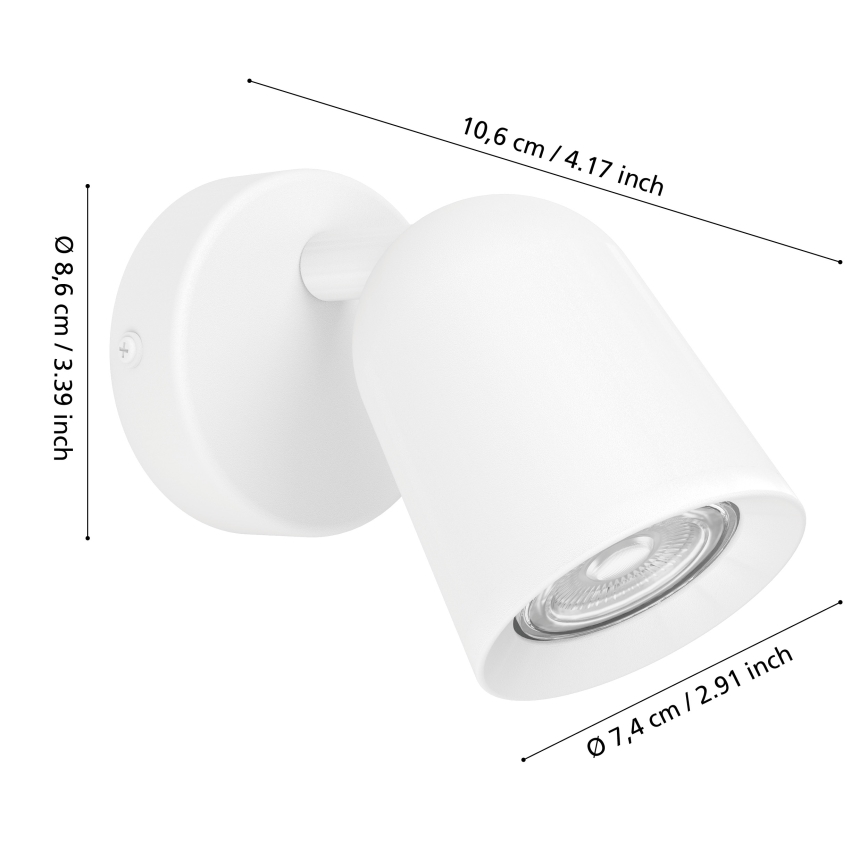 Eglo - Wandspot 1xGU10/5W/230V weiß