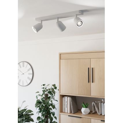 Eglo - Spotleuchte 3x GU10/10W/230V, weiß