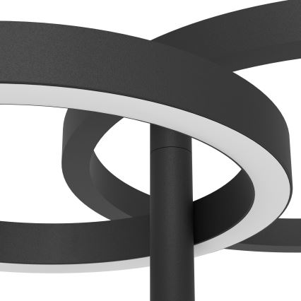 Eglo - dimmbare LED-Stehleuchte LED/16W/230V + LED/12W schwarz