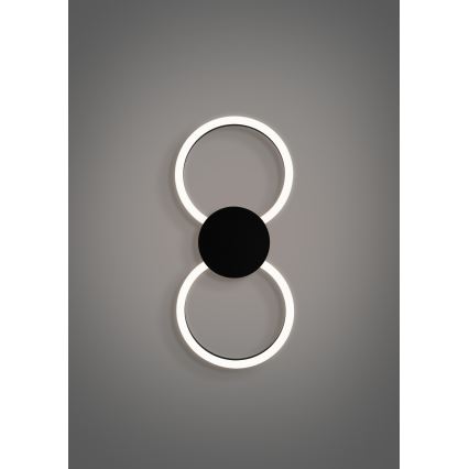 Eglo - LED-Wandleuchte LED/20W/230V + LED/0,91W schwarz