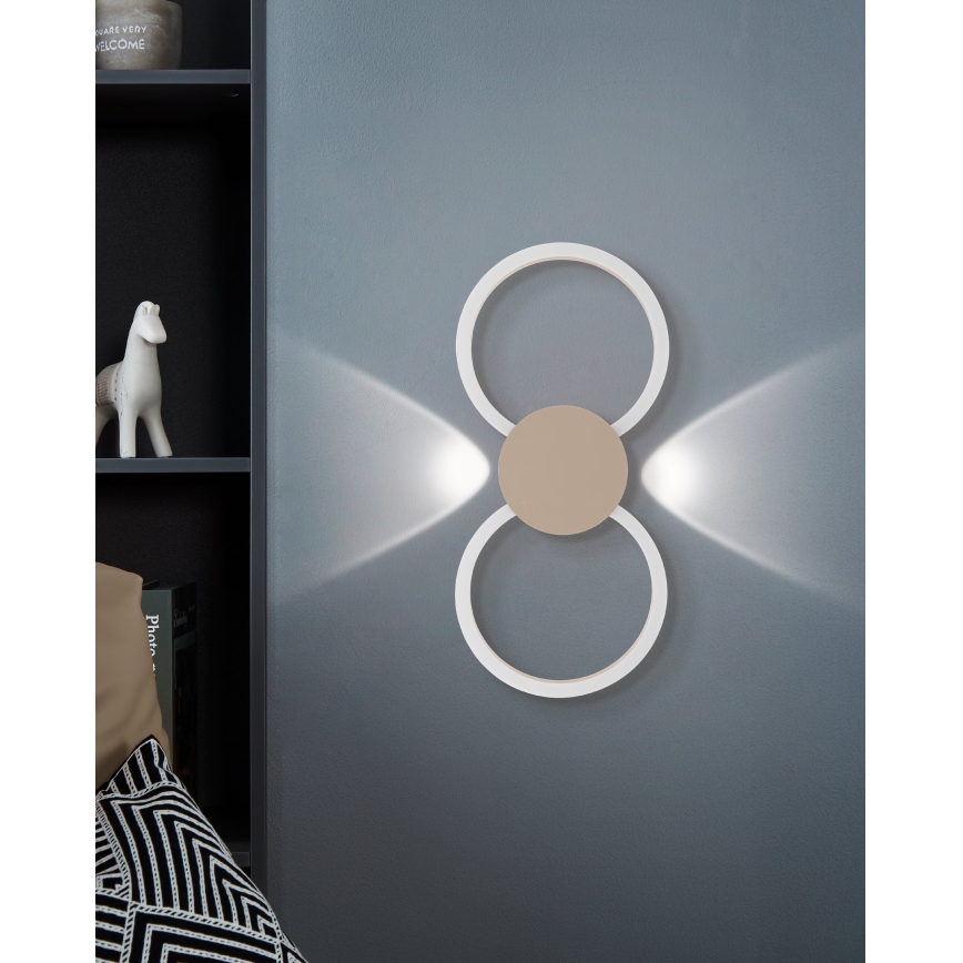 Eglo - LED-Wandleuchte LED/20W/230V + LED/0,91W beige