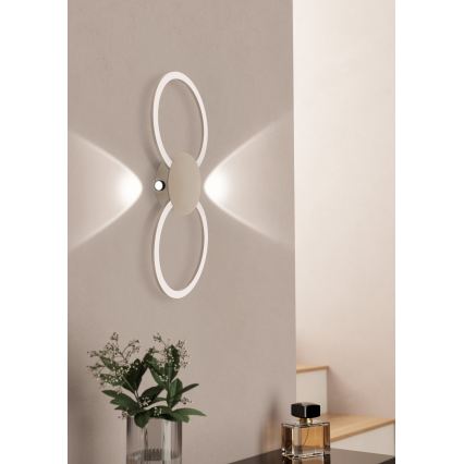 Eglo - LED-Wandleuchte LED/20W/230V + LED/0,91W beige