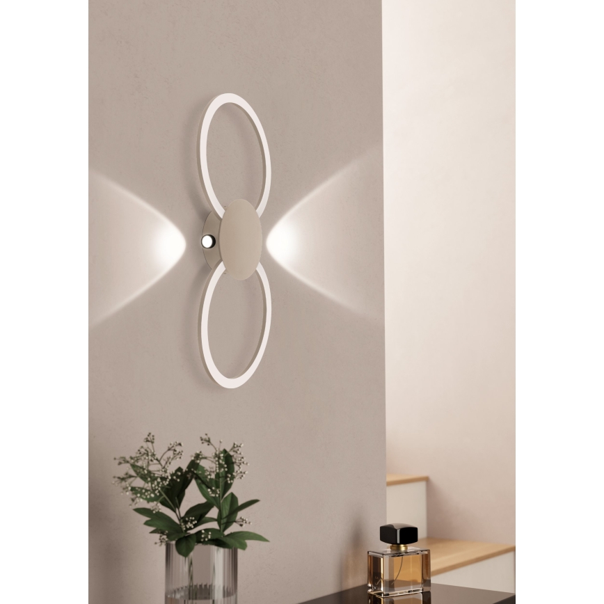 Eglo - LED-Wandleuchte LED/20W/230V + LED/0,91W beige