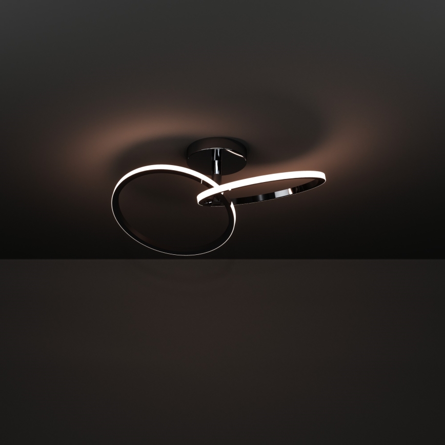 Eglo - LED-Deckenleuchte LED/12W/230V 2700/4000/6500K glänzender Chrom