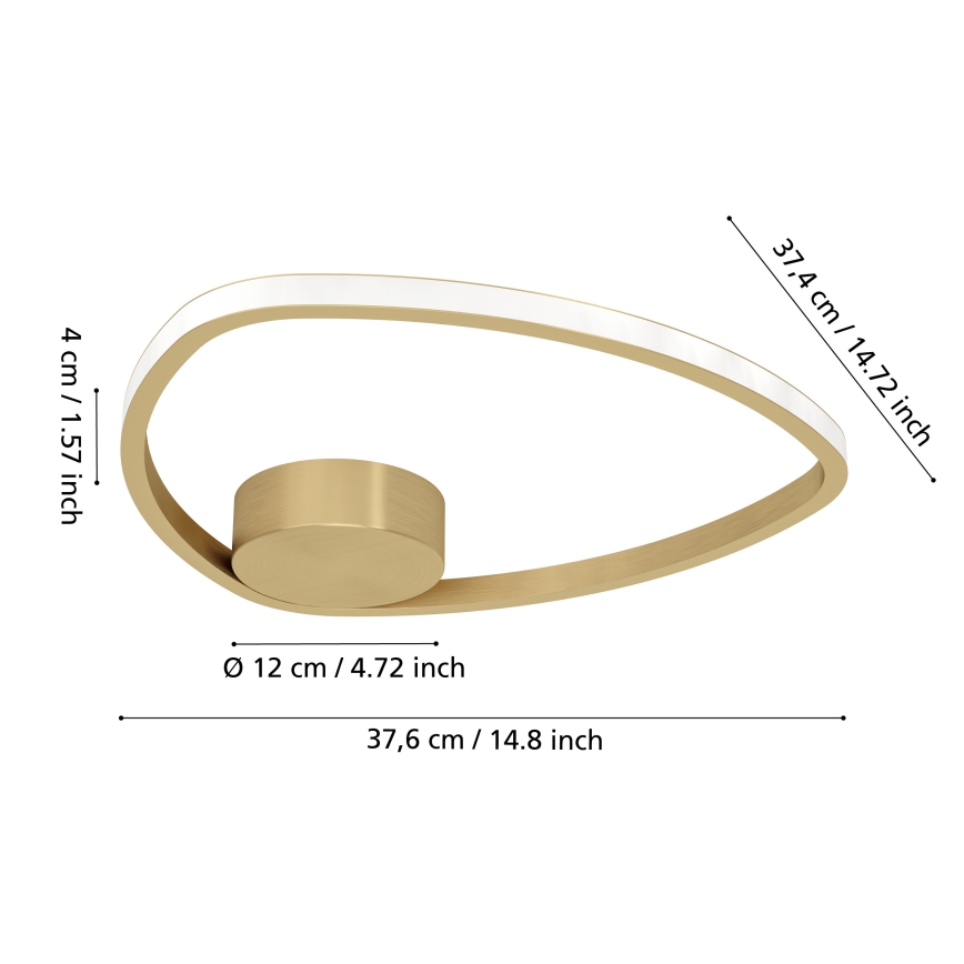 Eglo - LED-Deckenleuchte LED/9,7W/230V, goldfarben