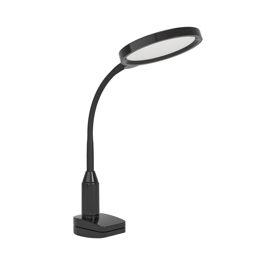 Eglo - Dimmbare, flexible LED-Klemmleuchte, 5,5 W, 230 V, 2700/4000/6500 K, schwarz