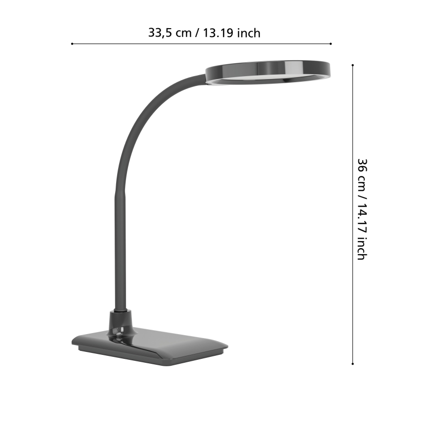 Eglo - LED-dimmbare flexible Tischlampe LED/5,5W/230V 2700/4000/6500K schwarz