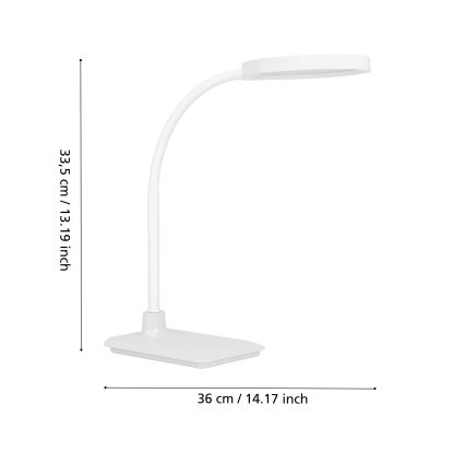 Eglo - dimmbare, flexible LED-Tischlampe LED/5,5W/230V 2700/4000/6500K weiß