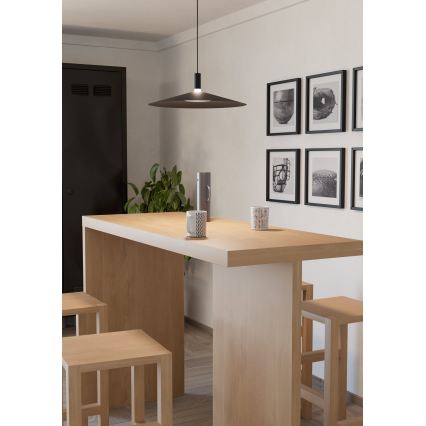 Eglo - LED RGBW dimmbare Pendelleuchte mit Kabelaufhängung LED/15,5W/230V 2700-6500K schwarz