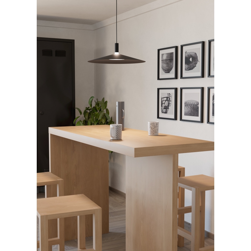 Eglo - LED RGBW dimmbare Pendelleuchte mit Kabelaufhängung LED/15,5W/230V 2700-6500K schwarz