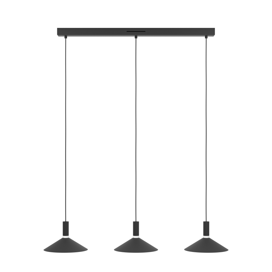 Eglo - LED RGBW dimmbare Pendelleuchte mit Seilabhängung 3xLED/7,5W/230V 2700-6500K schwarz