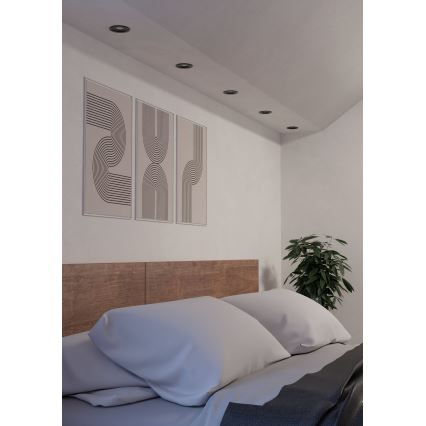 Eglo - 3er-Set LED-Einbaustrahler 1xGU10/4,5W/230V schwarz