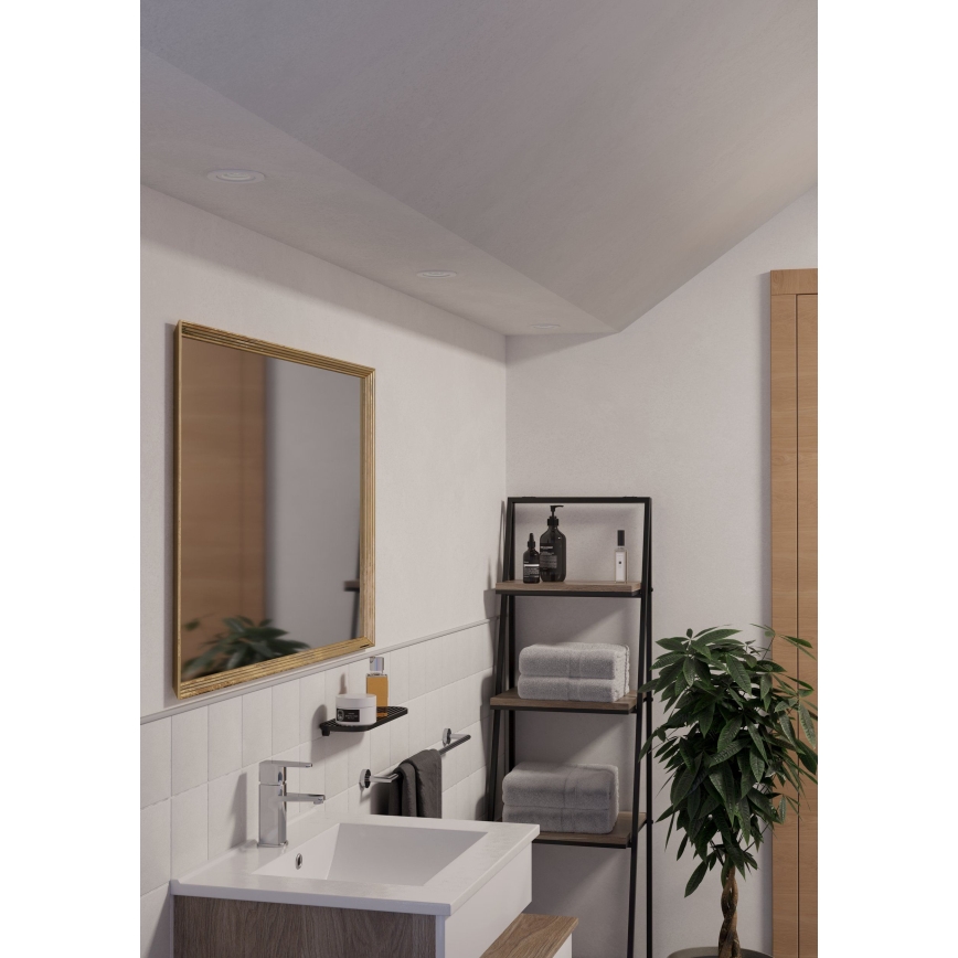 Eglo - 3er-Set LED-Einbaustrahler für Badezimmer, 1x GU10/4,5 W/230 V, IP44, weiß