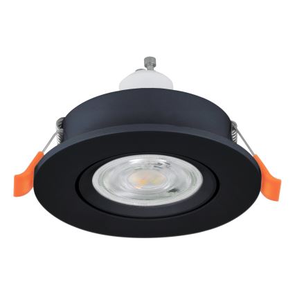 Eglo - LED-Einbaustrahler für Badezimmer 1xGU10/4,5W/230V IP44 schwarz