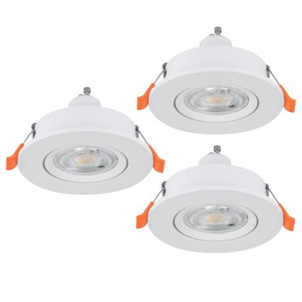 Eglo - 3er-Set LED Einbaustrahler 1x GU10/4,5W/230V weiß