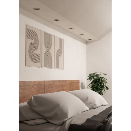 Eglo - 3er-Set LED-Einbaustrahler 1xGU10/4,5W/230V matt-chrom