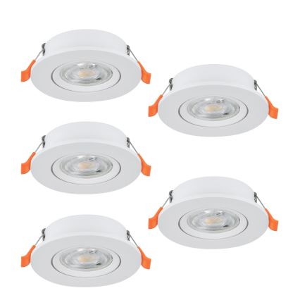 Eglo - 5er-Set LED-Einbaustrahler LED/4,8 W/230 V 2700/4000/6500 K weiß