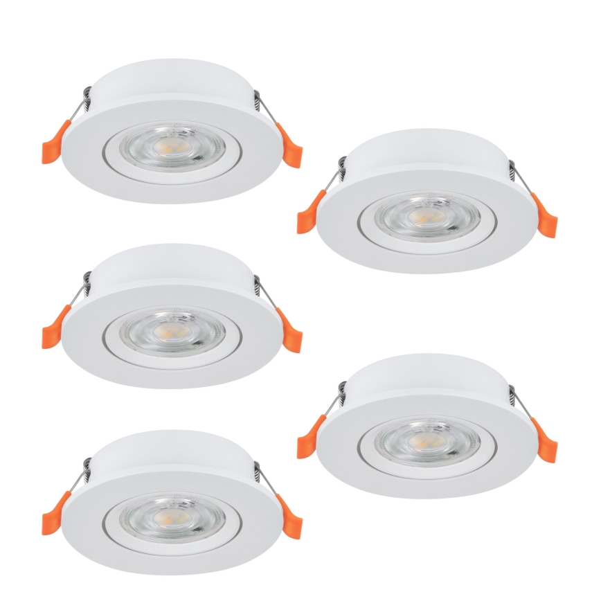 Eglo - 5er-Set LED-Einbaustrahler LED/4,8 W/230 V 2700/4000/6500 K weiß