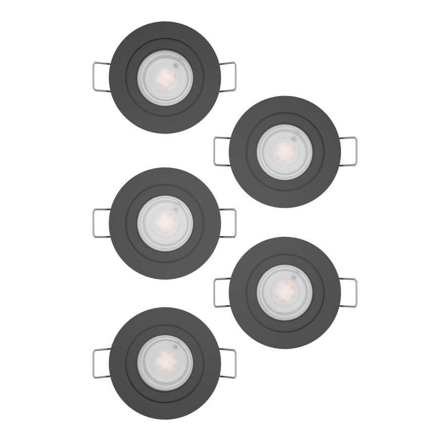 Eglo - 5er-Set LED-Einbauspots LED/4,8W/230V 2700/4000/6500K schwarz