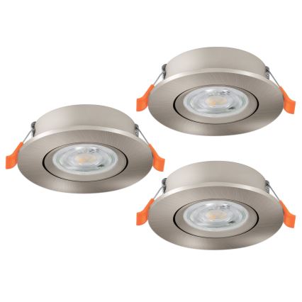 Eglo - Set 3x LED-Einbaustrahler LED/4,8W/230V 2700/4000/6500K mattchrom