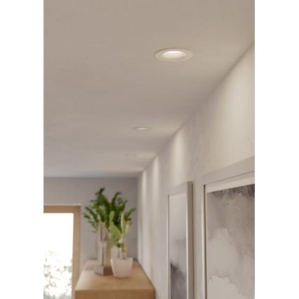 Eglo - LED Badezimmer-Einbauleuchte LED/4,9W/230V 2700/4000/6500K Ø 8,8 cm IP65 weiß