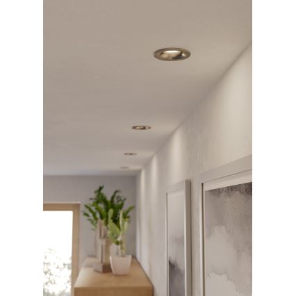 Eglo - SET 3x LED-Einbauleuchte für das Badezimmer LED/4,9W/230V 2700/4000/6500K Ø 8,8 cm IP65 mattchrom