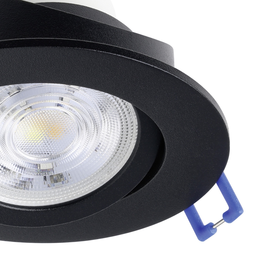 Eglo - 3er-Set RGBW-LED-Einbau-Downlights, dimmbar, 4,7 W / 230 V, 2700–6500 K, schwarz