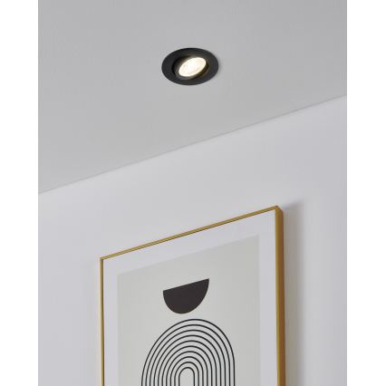 Eglo - 3er-Set RGBW-LED-Einbau-Downlights, dimmbar, 4,7 W / 230 V, 2700–6500 K, schwarz