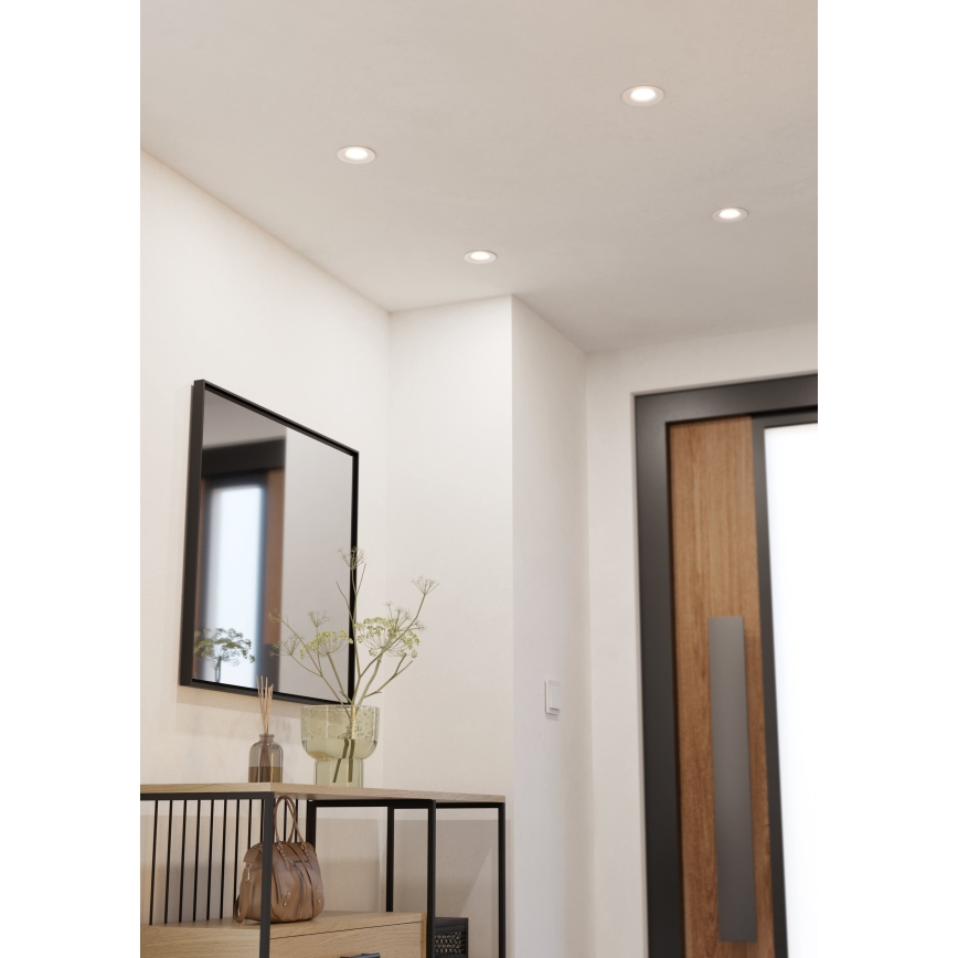 Eglo - LED-Einbauleuchte, dimmbar, LED/6,4W/230V, Ø 8,8 cm, weiß