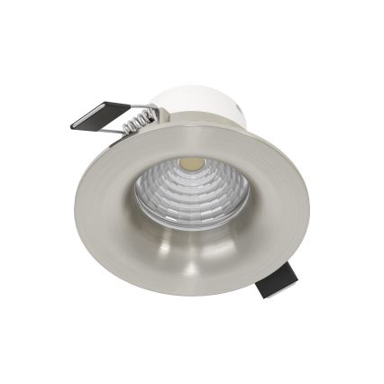 Eglo - 3er-Set dimmbarer LED-Einbauleuchten LED/6,4W/230V Ø 8,8 cm mattchrom