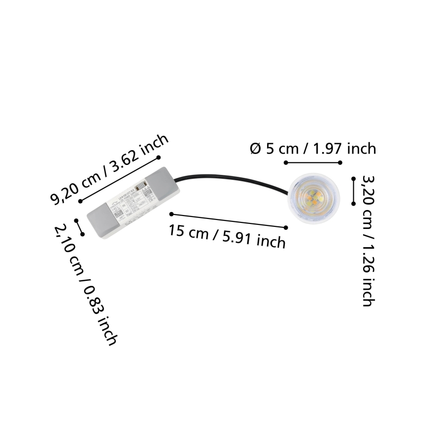 Eglo - LED-Außenmodul LED/4,9W/230V 2700/4000/6500K IP65