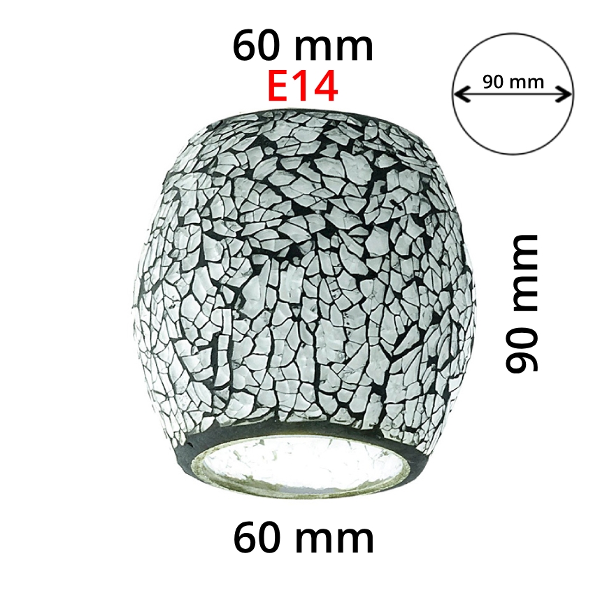 Eglo 90265 - Lampenschirm MY CHOICE schwarzweiße Mosaik
