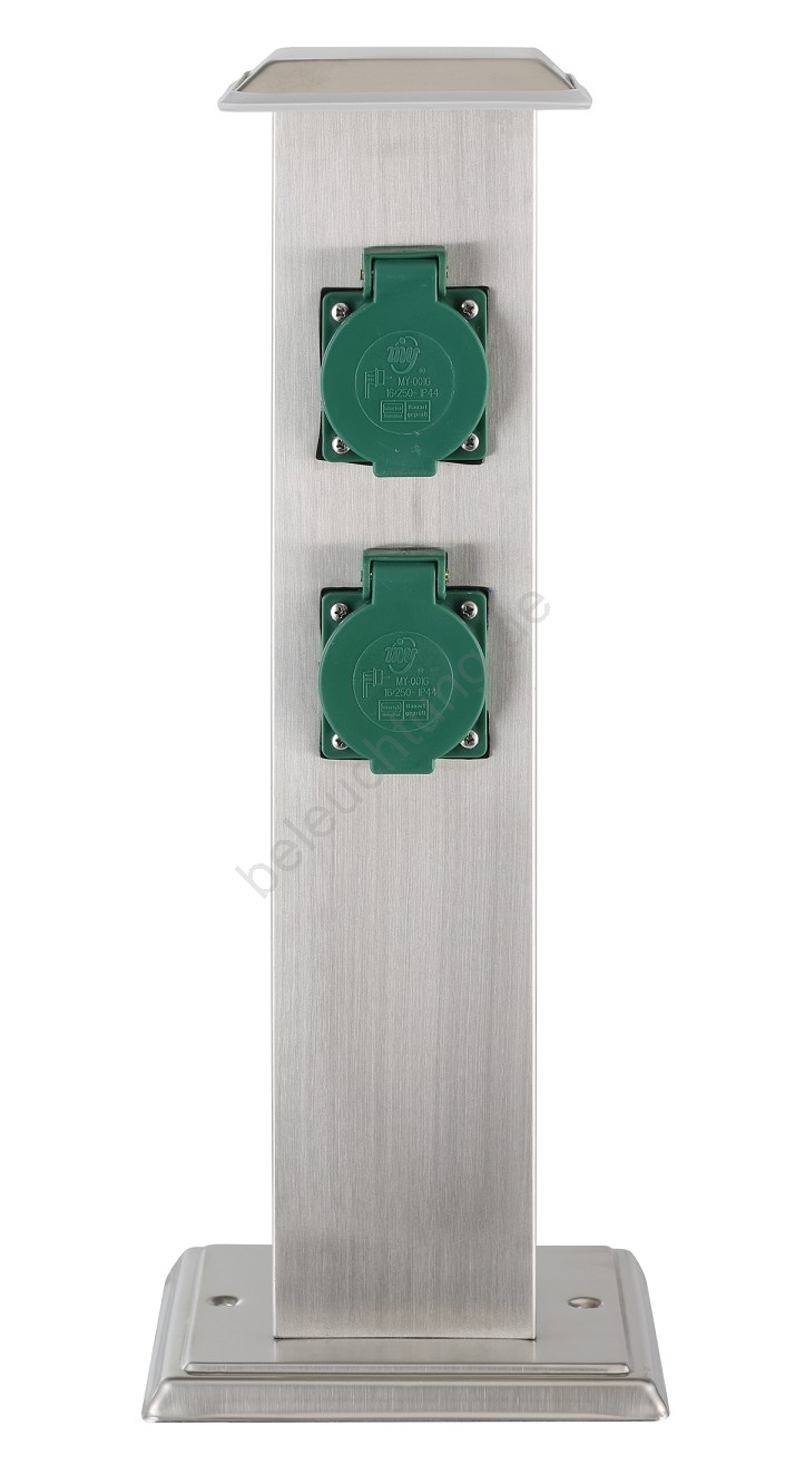 EGLO 90748 - Außensteckdosensäule PARK 4 grün IP44 | Beleuchtung.de
