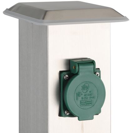 EGLO - Outdoor-Steckdosensäule grün SCHUKO IP44