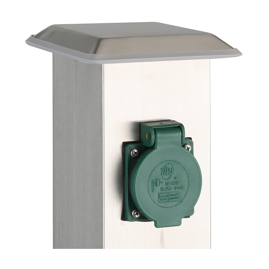 EGLO - Outdoor-Steckdosensäule grün SCHUKO IP44