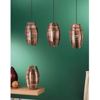 EGLO 91012 - Lustr MONGU 3xE27/60W/230V