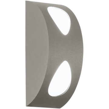 EGLO 91095 - Außenbeleuchtung MORINO 2xLED/4,76W silber