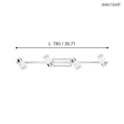 Eglo - LED Spotleuchte 4xGU10-LED/5W/230V