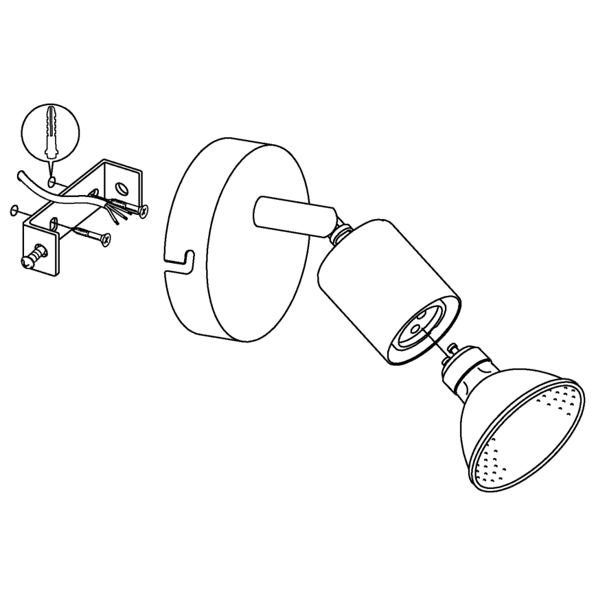 Eglo - LED-Wandstrahler LED 1xGU10/2,8W/230V