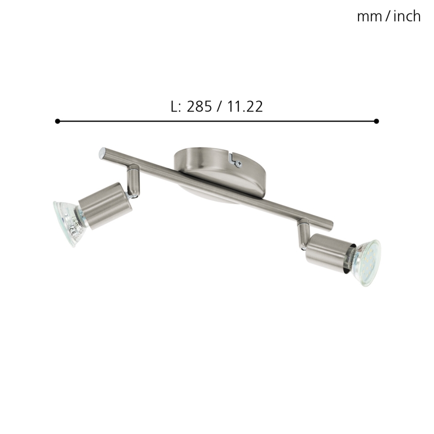 Eglo - LED-Strahler 2xGU10/2,8W/230V