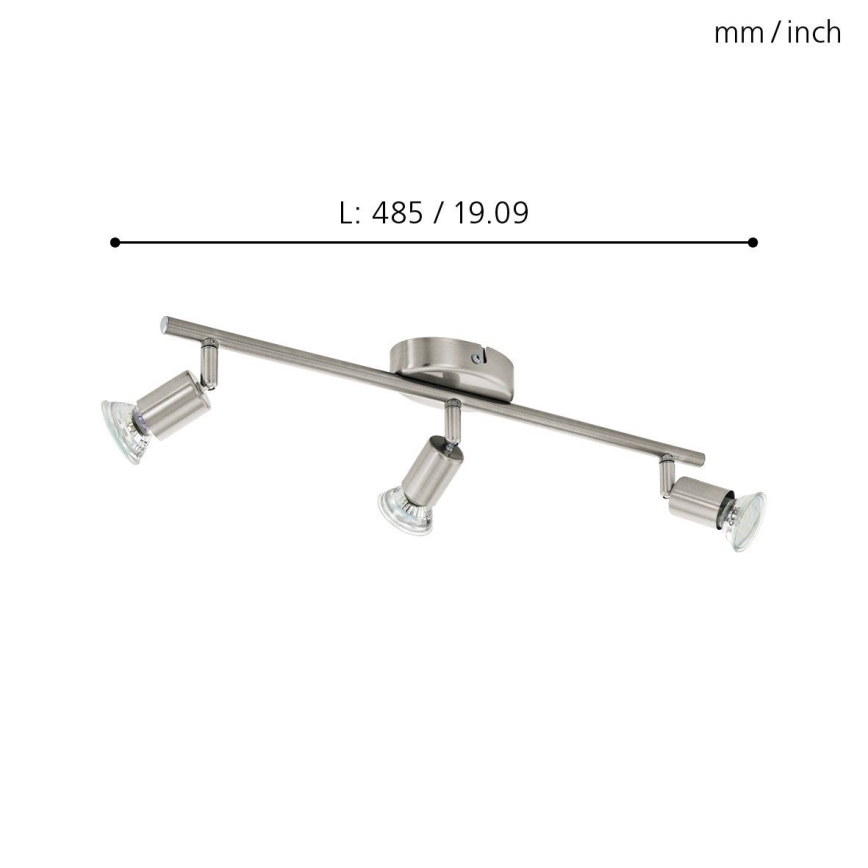 Eglo - LED-Strahler 3xGU10-LED/2,8W/230V